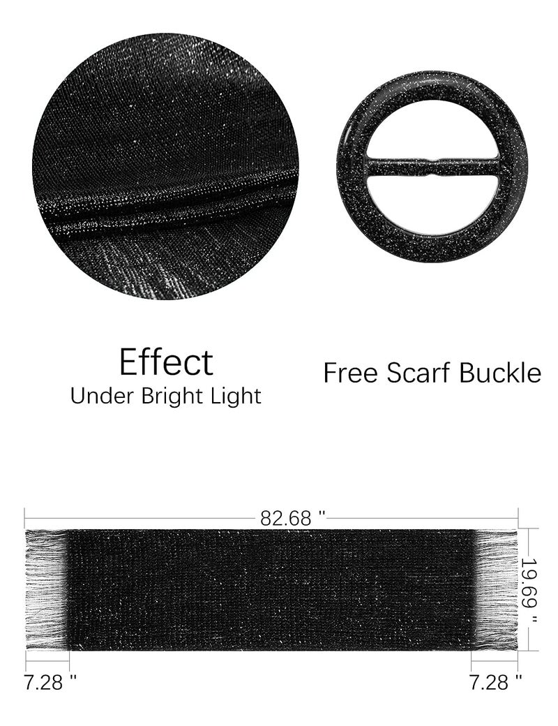 BANETTETA Black Shawls and Wraps for Evening Dresses - Women's Formal Shawl Wrap - Image 5